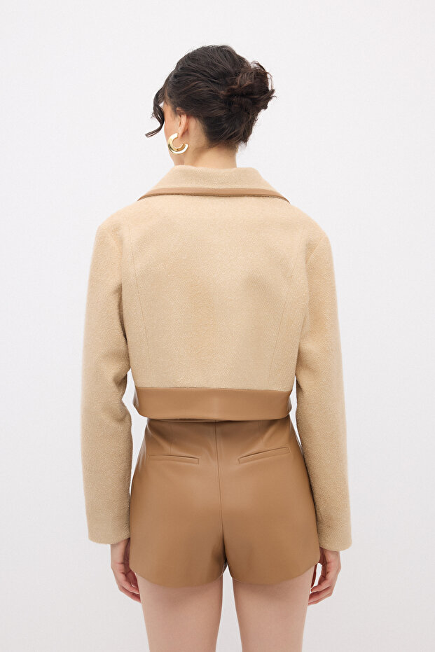 Deri Garnili Ceket - 9