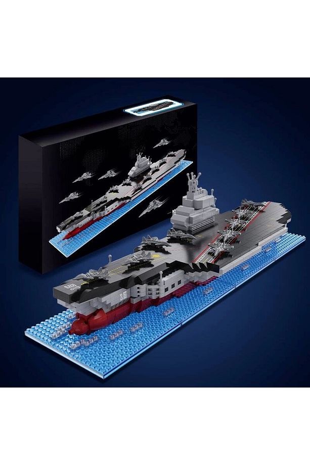 Fujian Savaş Gemisi 3D BUILDING BLOCKS 869 Parça 6+ YAŞ Puzzle Tekne Gemi Hediye - 5