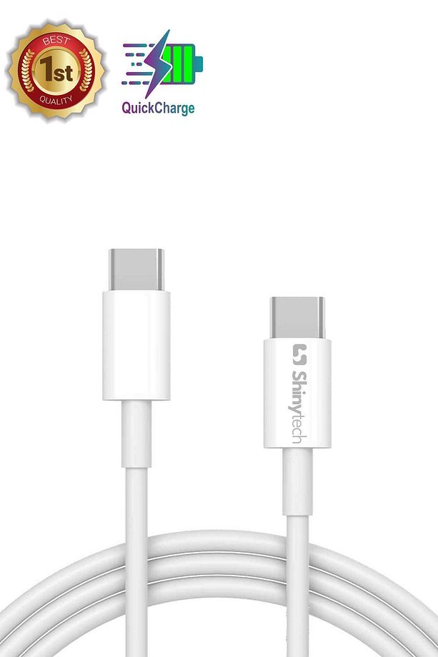 Apple Iphone 15 16 Uyumlu Şarj Kablosu Usb-c To Usb-c Type-c (1M) Beyaz - 1