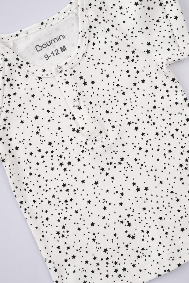 Baby Kids Short Sleeve T-Shirt Star Dust White