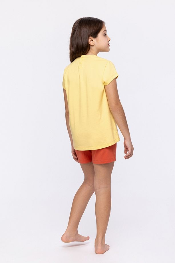2-8 Yaş Kız Çocuk Pijama-Wpf - 607-Sarı - 2