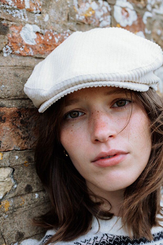 Kadın Craster Cord Flat Şapka Cr11 Eggshell - 2