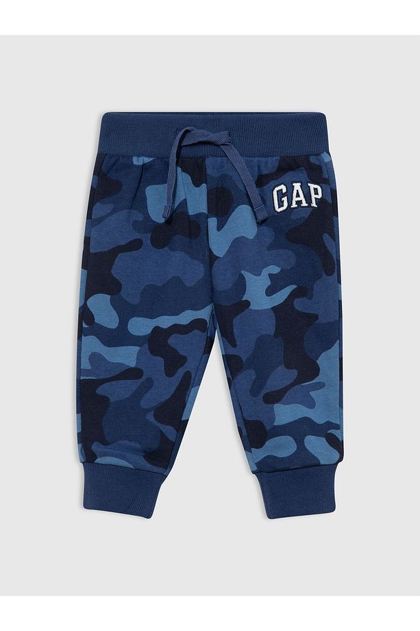 Erkek Bebek Koyu Mavi Gap Logo Pull On Fleece Jogger Eşofman Altı - 1
