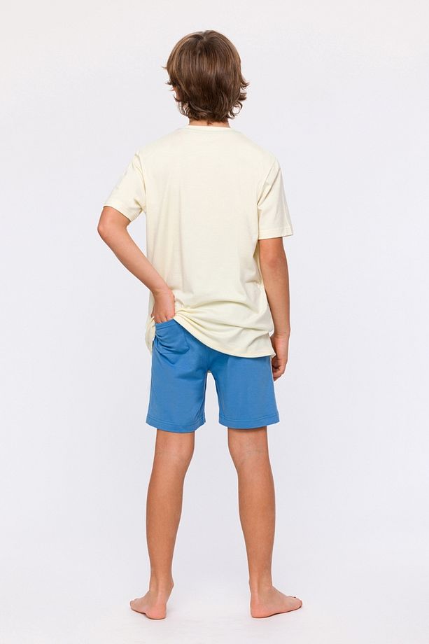 10-16 Yaş Erkek Çocuk Pijama-Qpa - 131-Ekru - 5