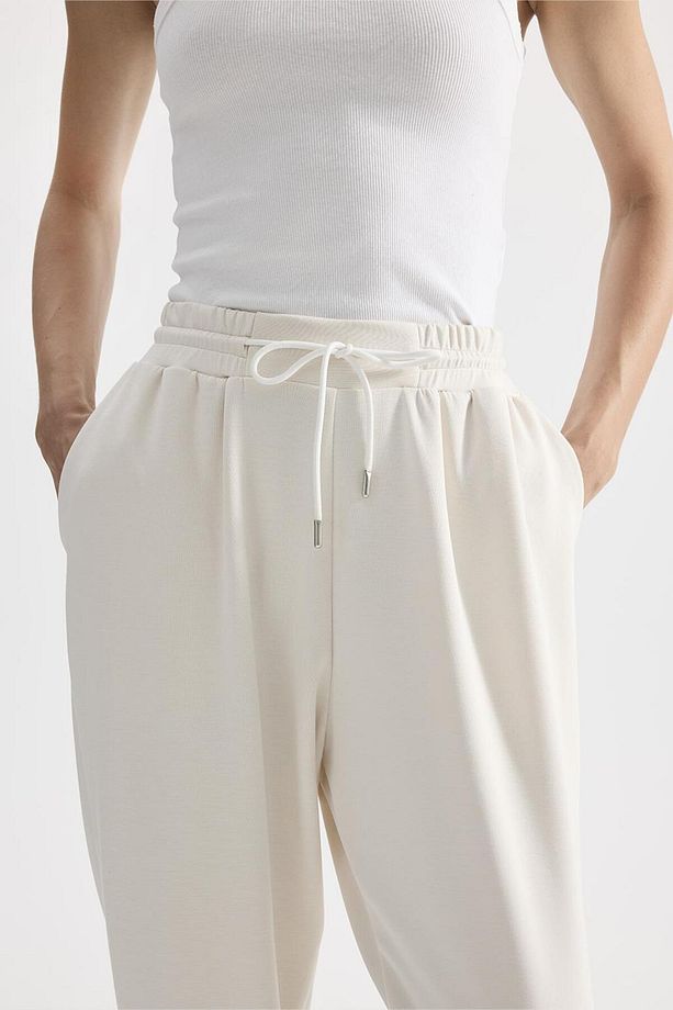 Modal Örme Jogger Pantolon Ekru - 3