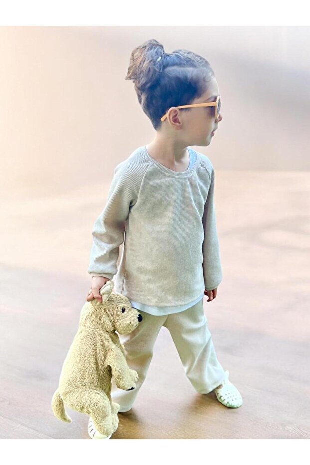 Baby Children's Loose Cut Top and Bottom Tracksuit Set