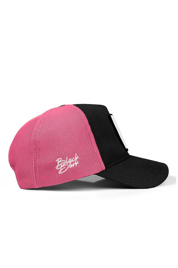 V1 Kaplan Logolu Siyah-pembe Trucker Şapka - 2