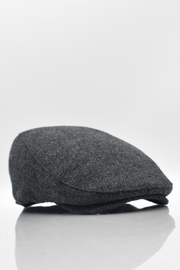 Men's Cap Herringbone Winter Flat Cap Wool Cap - 1