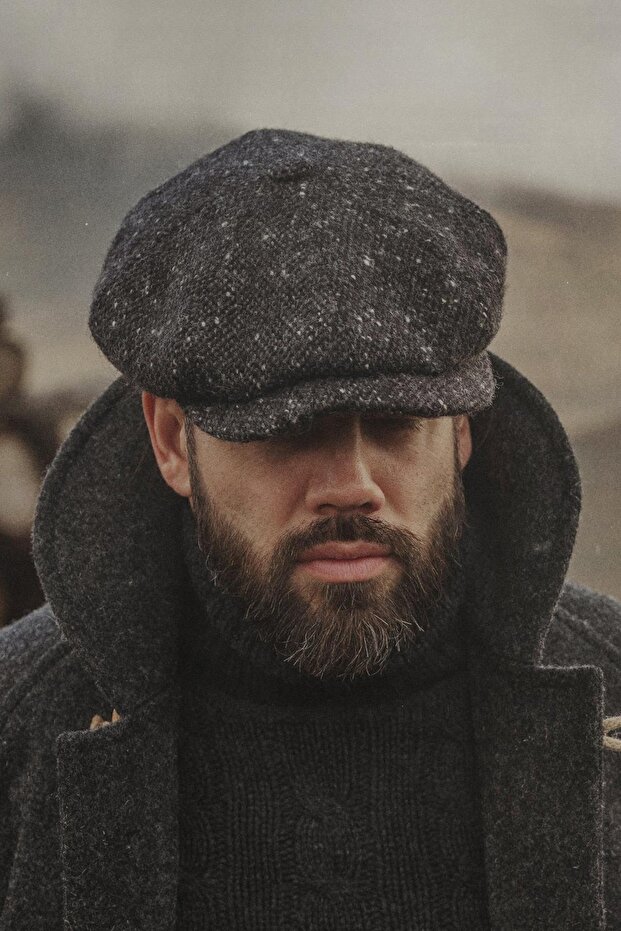 قبعة رجالية من الصوف الفاخر المنقوش بنقاط - 2