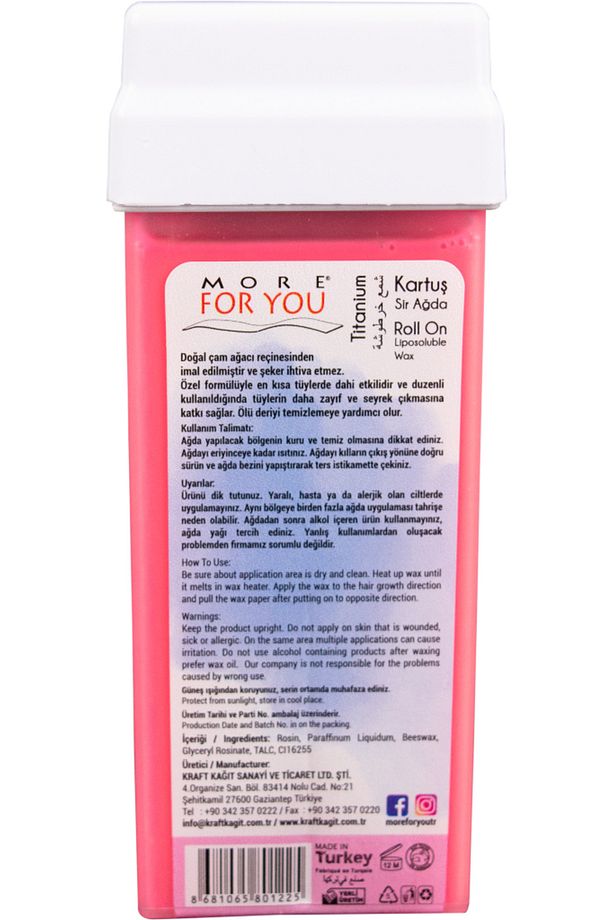 Bitkisel Kartuş Sir Ağda Titantum ( Pembe ) 100 ml - 3