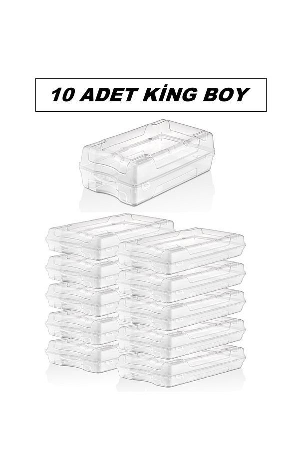 10 Adet Erkek Ayakkabı Saklama Kutusu - Şeffaf Ayakkabı Kabı Seyahat Için Uygundur - 3