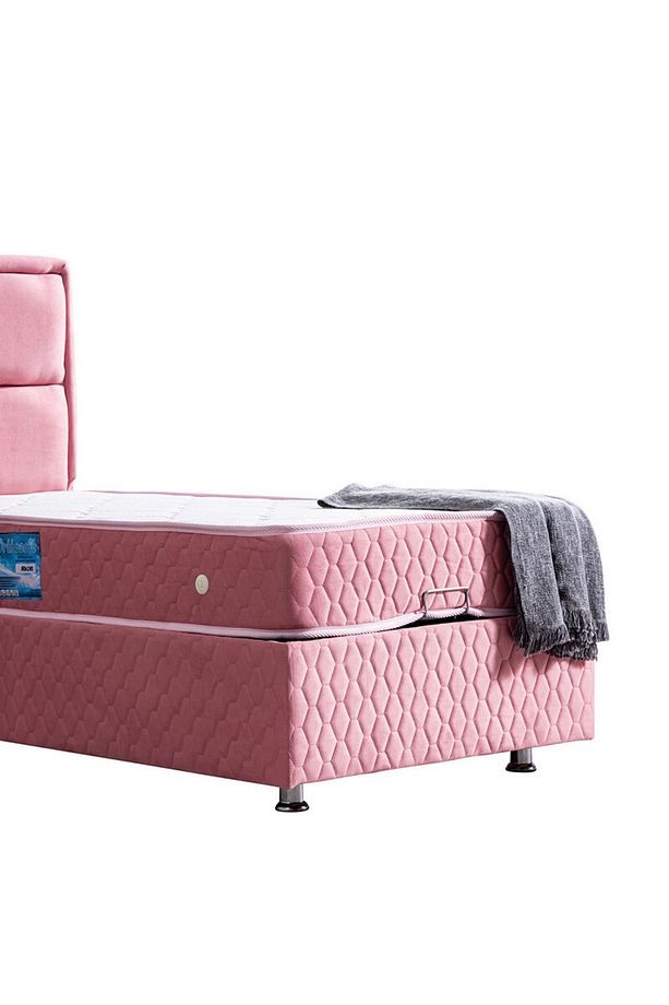 Grand Ikili Set, Tek Kişilik Baza Başlık Seti, Pembe - 5