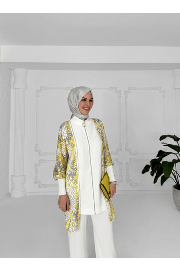 YENİ MOODBASİC KADIN SATEN GARNİLİ FERMUARLI TAKIM MB24568 - 2