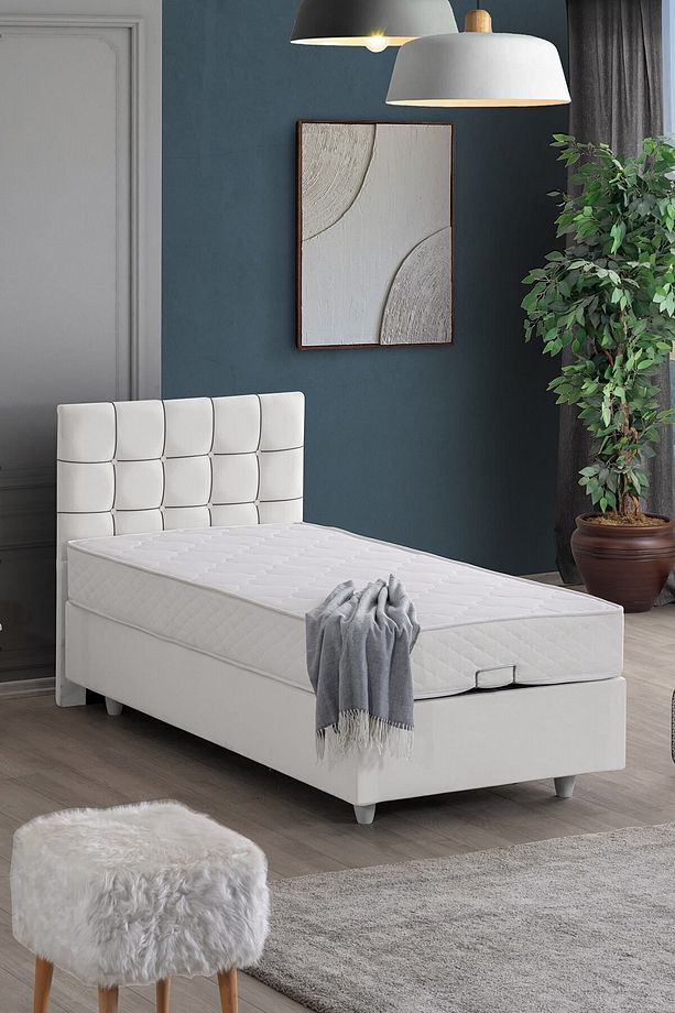 Tavira Tek Kişilik Baza Başlık Letto Yatak Seti - 3
