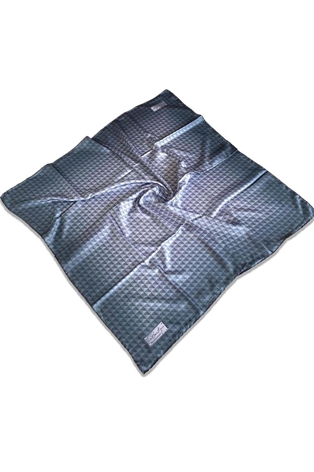 Gray Mixed Pattern Classical Scarf 1818-03 34461