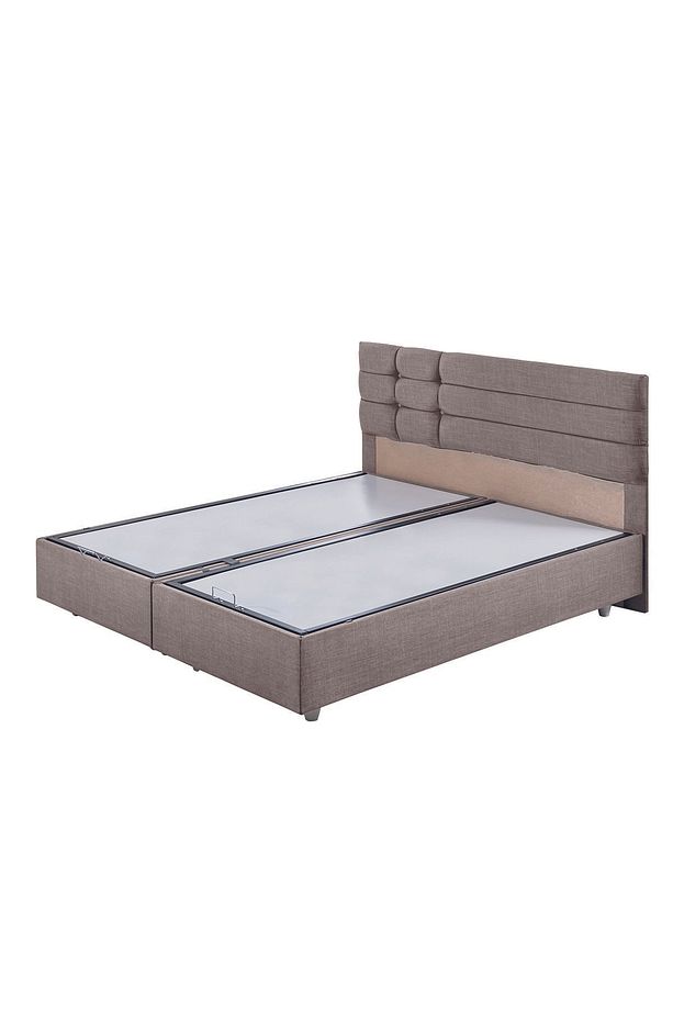 Viyana Çift Kişilik Baza Başlık Letto Yatak Seti Kahve - 3