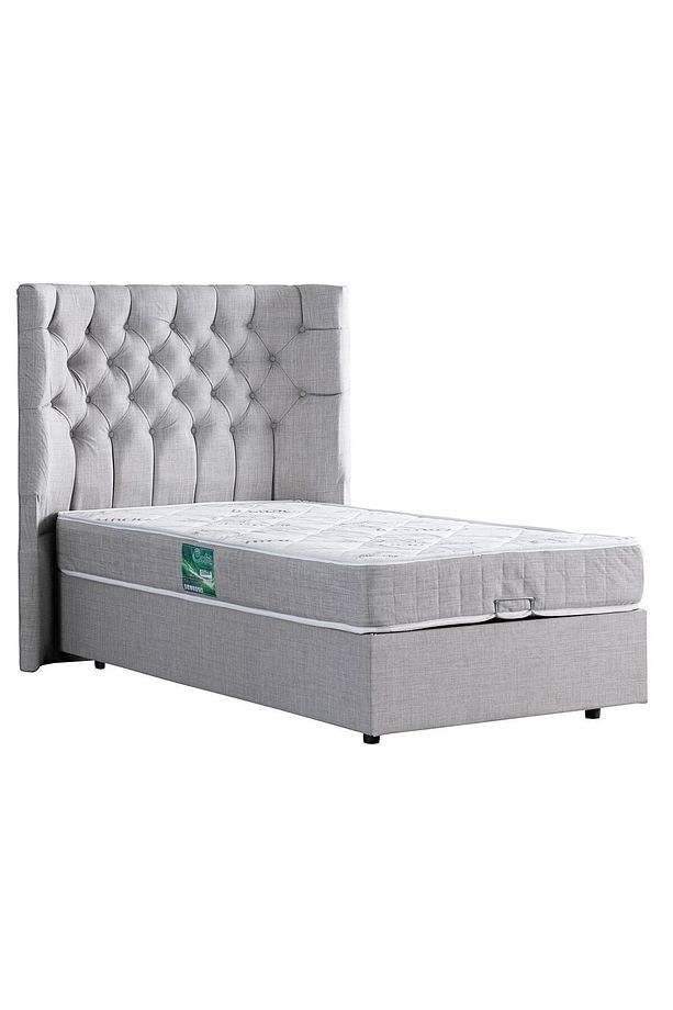 Matilda Ikili Set, Tek Kişilik Baza Başlık Seti, Açık Gri - 3