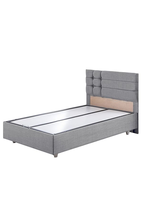 Viyana Tek Kişilik Baza Başlık Comfort Yatak Seti Açık Gri - 4