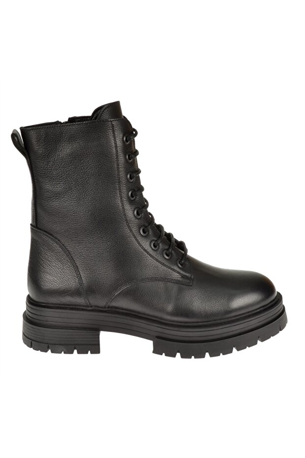 Castle Black Hakiki Deri Postal Kadın Bot CB-26254 SİYAH - 2