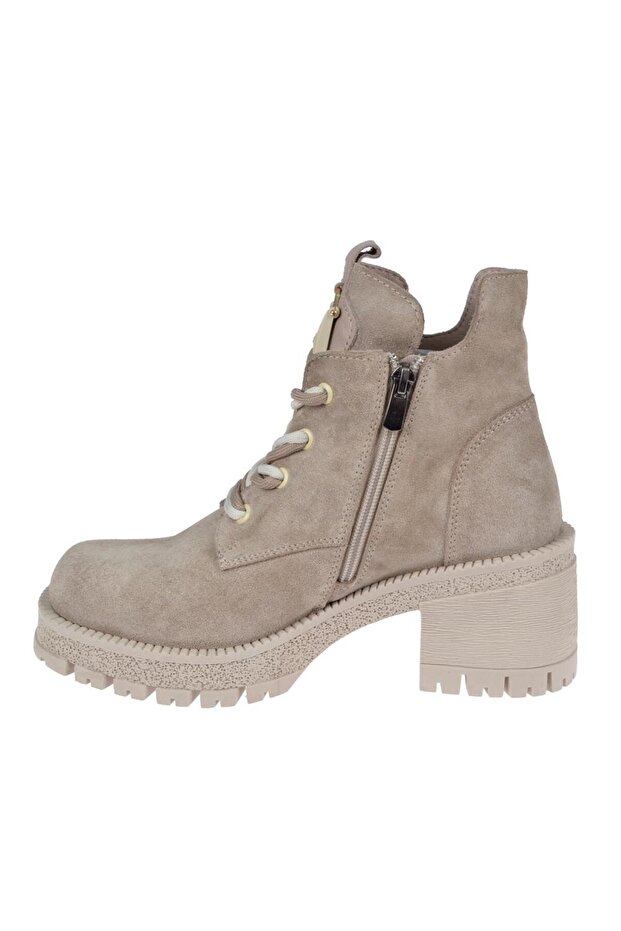 Maximino Hakiki Deri Rugan Kadın Bot MX-2322 BEJ SÜET - 3