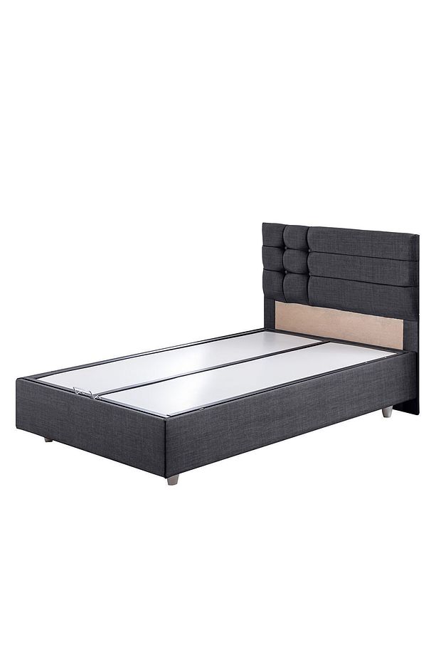 Viyana Tek Kişilik Baza Başlık Comfort Yatak Seti Antrasit - 4