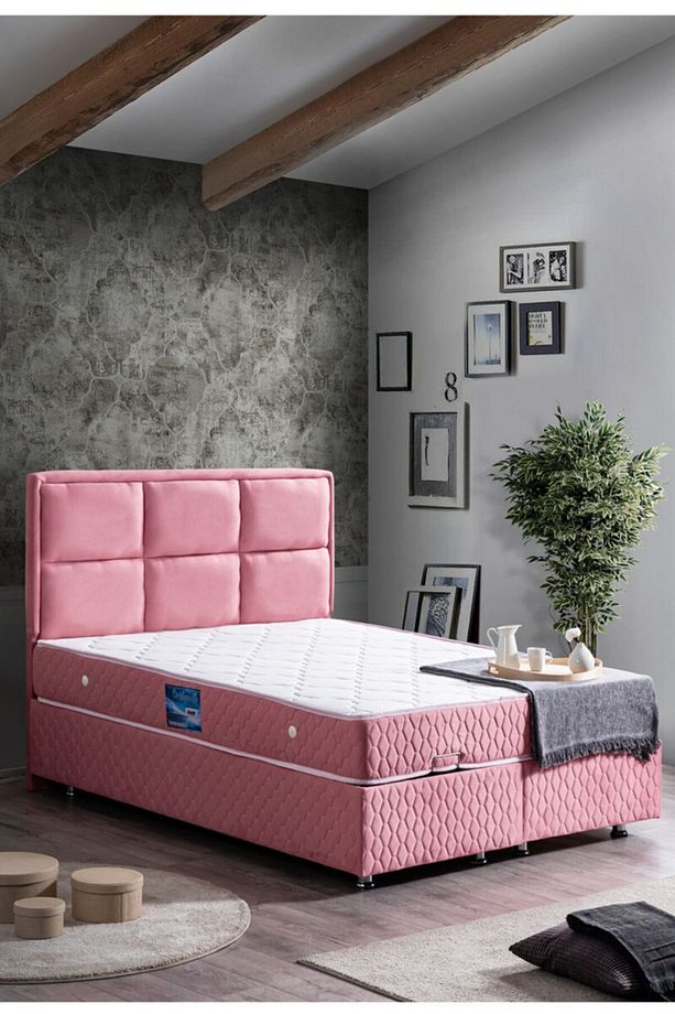 Grand Baza Başlık Orthosoft Ortopedik Yatak Seti, Pembe - 1