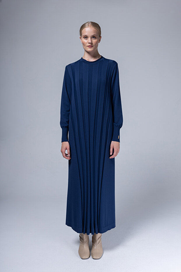 3069 ELB ÖN ARKA KALIN FİTİLLİ ELBİSE - 1