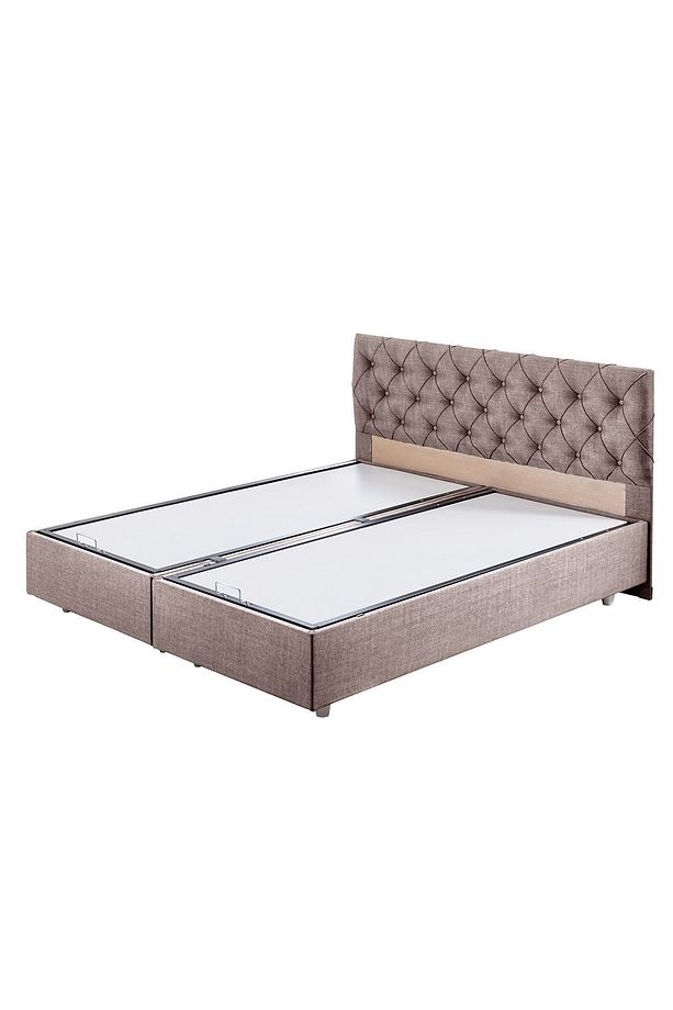Eylül Çift Kişilik Baza Başlık Letto Yatak Seti, Kahverengi - 5