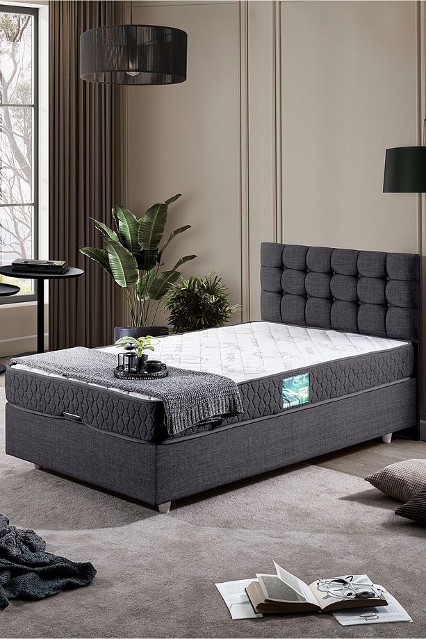 Venedik Tek Kişilik Baza Başlık Comfort Ortopedik Yatak Seti - 1
