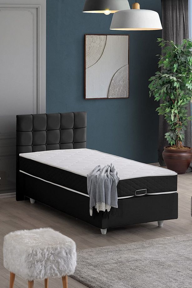 Tavira Tek Kişilik Baza Başlık Letto Yatak Seti - 3