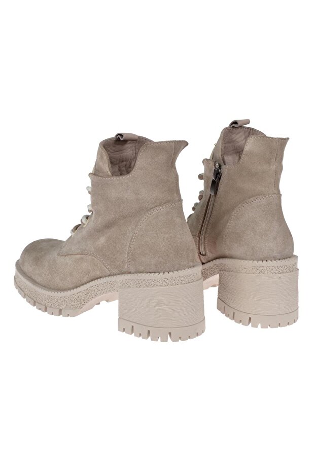 Maximino Hakiki Deri Rugan Kadın Bot MX-2322 BEJ SÜET - 5