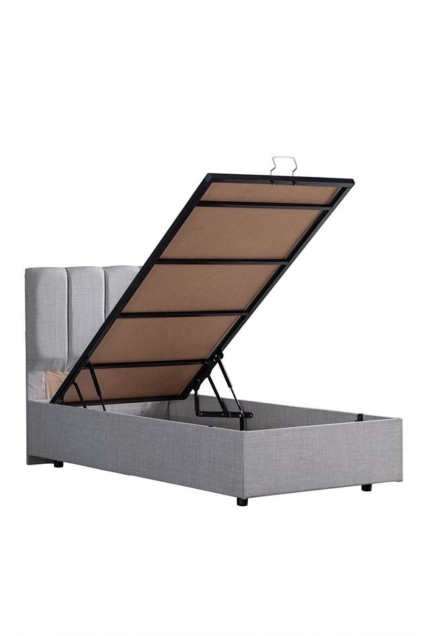 Defne Tek Kişilik Baza Başlık Comfort Yatak Seti, Açık Gri - 4