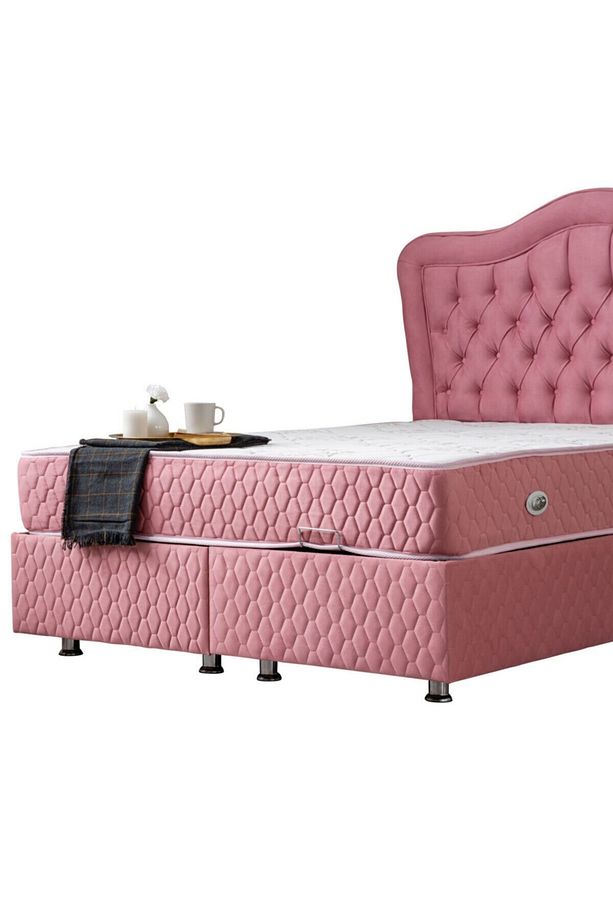Camelli New Baza Başlık Delüx Ortopedik Yatak Seti, Pembe - 3