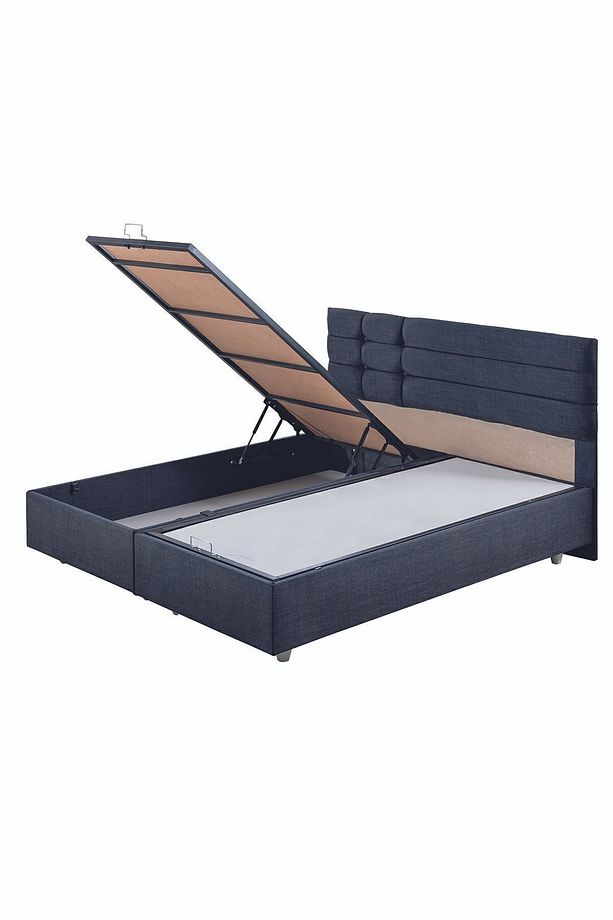 Viyana Çift Kişilik Baza Başlık Letto Yatak Seti Lacivert - 4