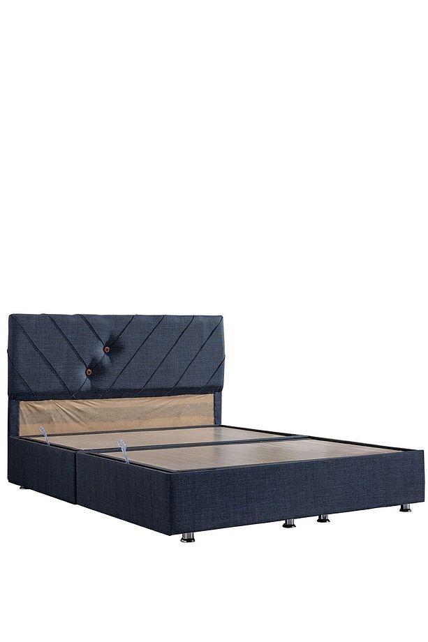 Lux Class Ikili Set, Çift Kişilik Yandan Açılır Baza Başlık Seti, Lacivert - 5