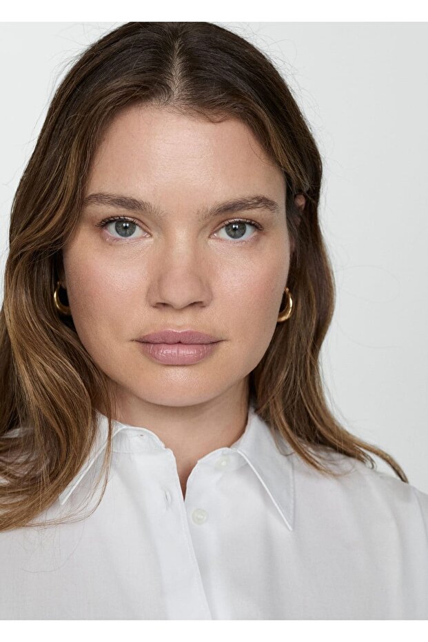 Normal pamuk lyocell karışımlı gömlek - 8