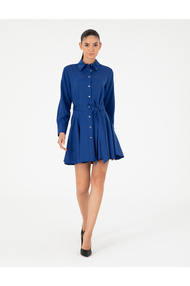 Cobalt Blue Comfort Fit Woven Dress 50292931 -Vr045
