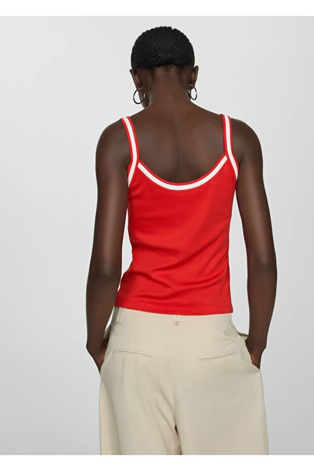 Combined Strapless Knitted Blouse - 4