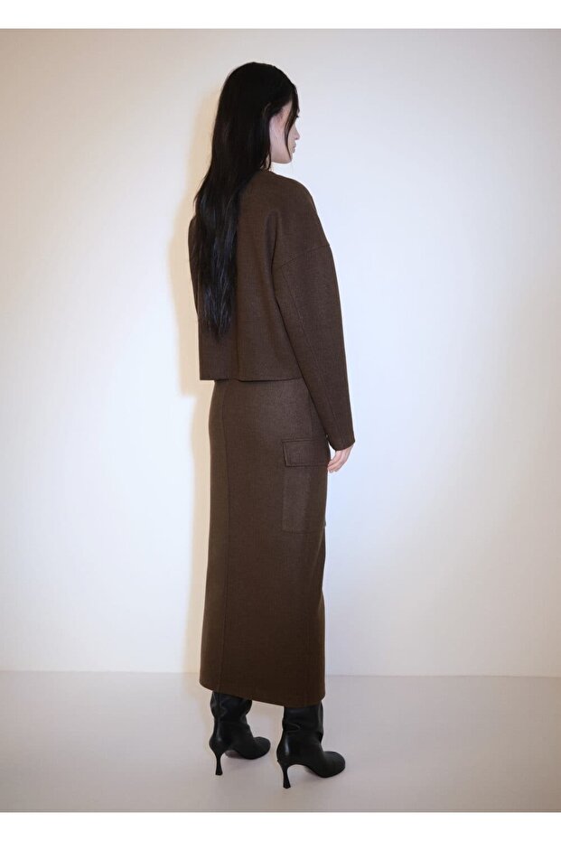 Yırtmaçlı kargo etek - 4