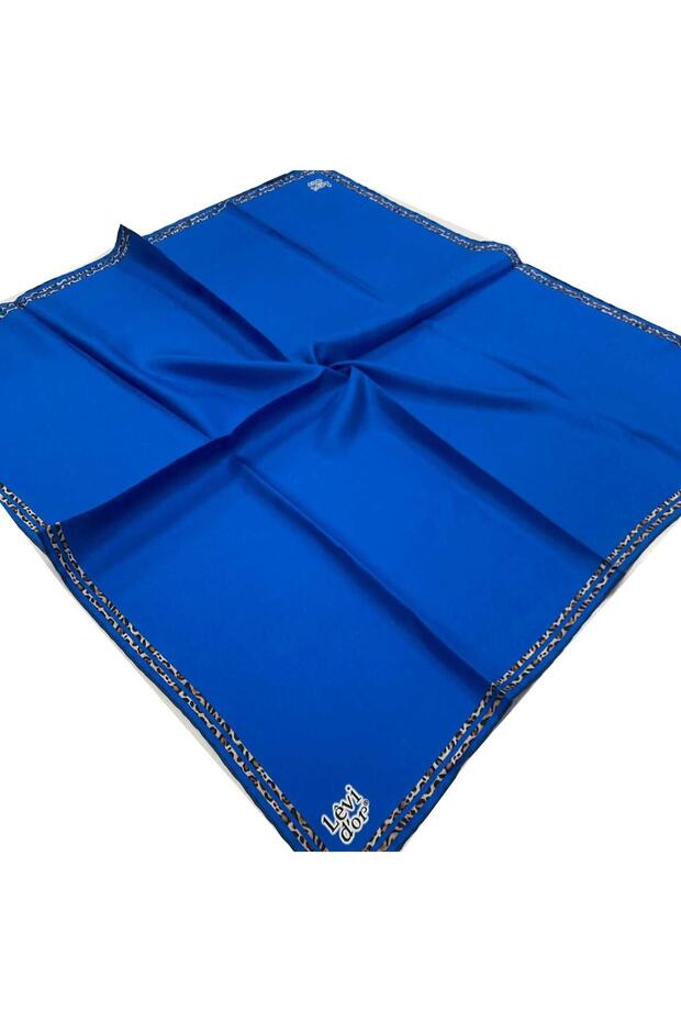Cobalt Blue Solid Color Tivil Silk Scarf 21078