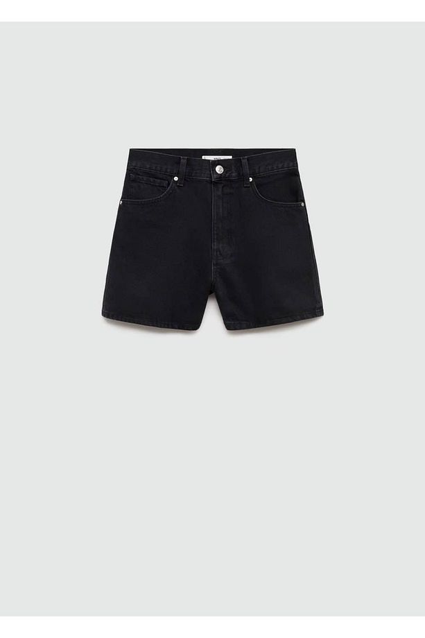 Yüksek belli denim şort - 3