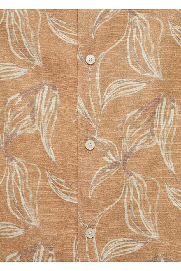 Gemustertes, drapiertes Hemd mit normaler Passform - 6