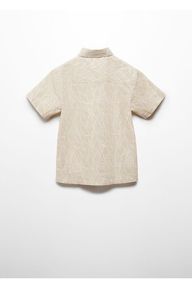 Düğmeli desenli gömlek - 3