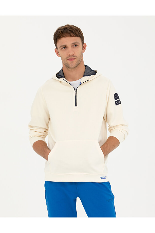 Ecru Regular Fit Sweatshirt 50272832-Vr019