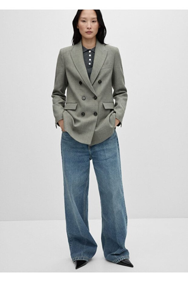 Kruvaze blazer ceket - 6