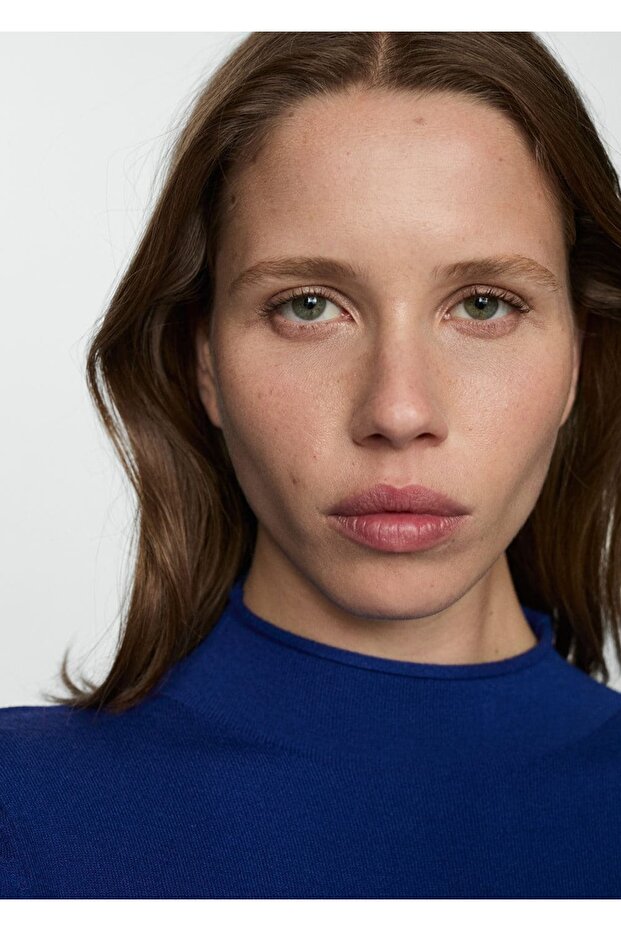 Perkins Yakalı Triko Elbise - 6