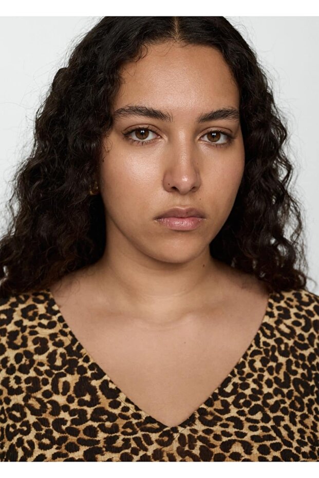 Hayvan desenli bluz - 7