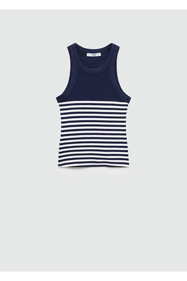 Çizgi desenli bluz - 3