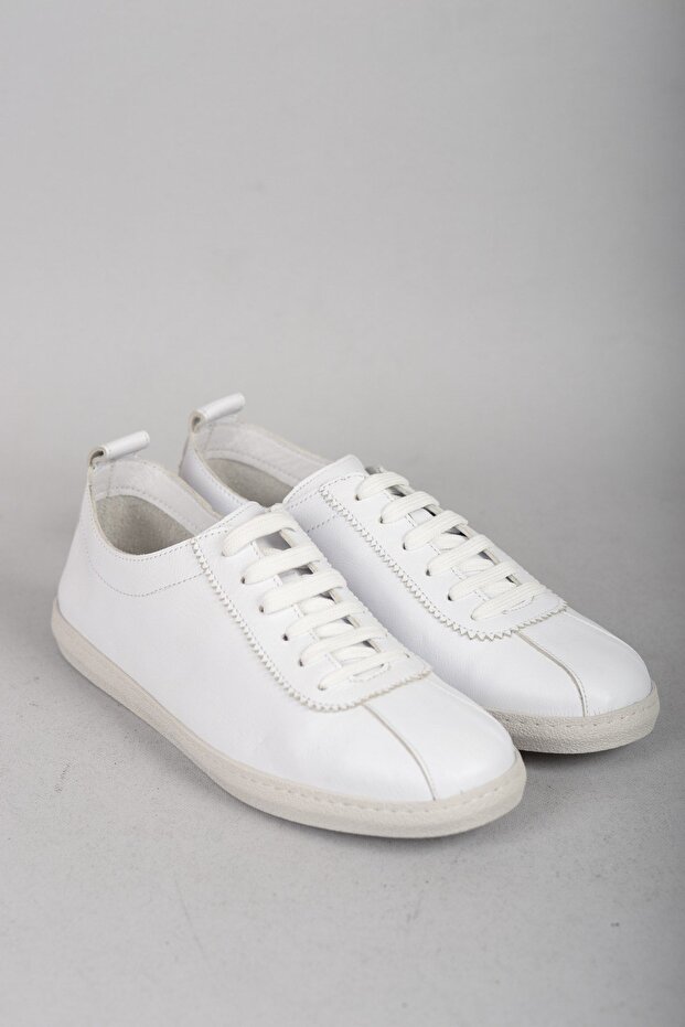 Select 225248 genuine leather casual men's shoes white