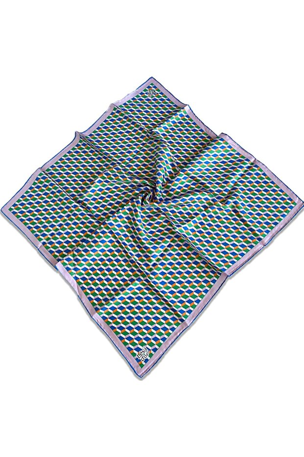 Tivil Silk Scarf 35117 Lilac Mixed Pattern